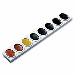 Prang Oval Pan Watercolors Set Refill Tray – 3 / Box – Assorted (dix-08200)