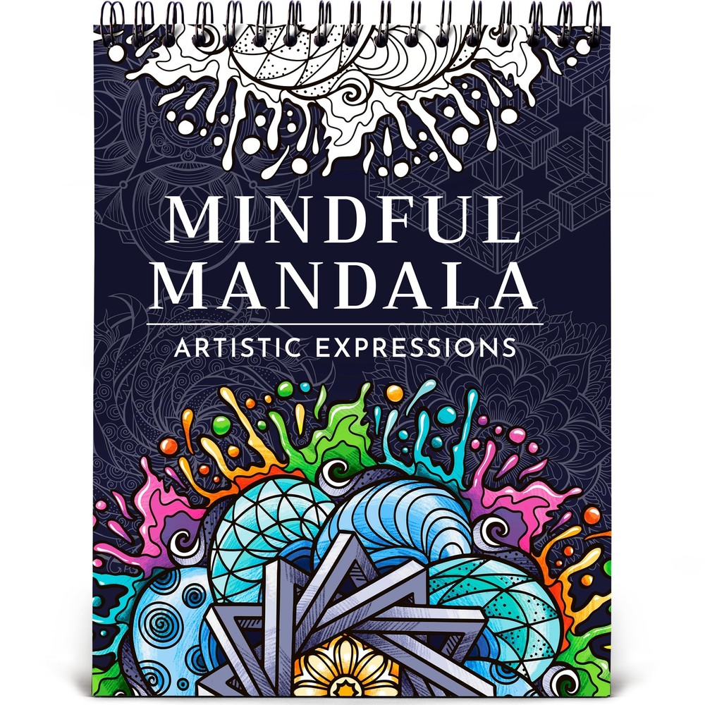 Premium Artistic Mandala Coloring 8.5 x 11 inches, Mindful –