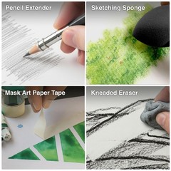 COLOUR BLOCK 30pcs Sketching Tool Set with Soft Pastels Drawing Art Blenders,…