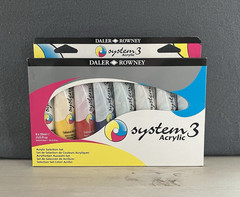 Daler Rowney System 3-8 Tube Acrylic Paint Set Adults Quick Drying Waterproof