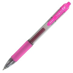 Zebra Sarasa Retractable Gel Ink Pens, Medium Point 0.7mm, Fuchsia Color, 12-Ct