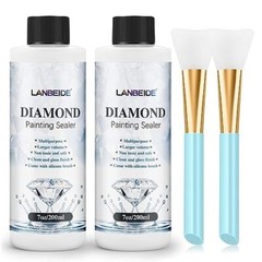 Updated Diamond Painting Sealer 200ML with Silicone Brush 2 Packs, 200ML x 2