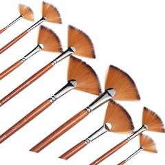 Artist Fan Paint Brushes Set,9 Pcs Professional Soft Anti-Shedding Fan Brush …