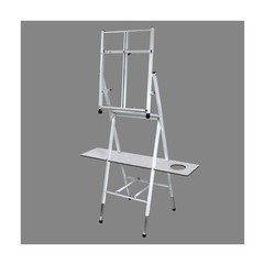 Bob Ross 2-in-1Floor Standing Tabletop Studio Easel – 4 Legged Metal (White)