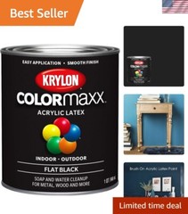Acrylic Brush On Paint 31 Fl Oz Fast-Drying Rust Resistant Indoor/Outdoor
