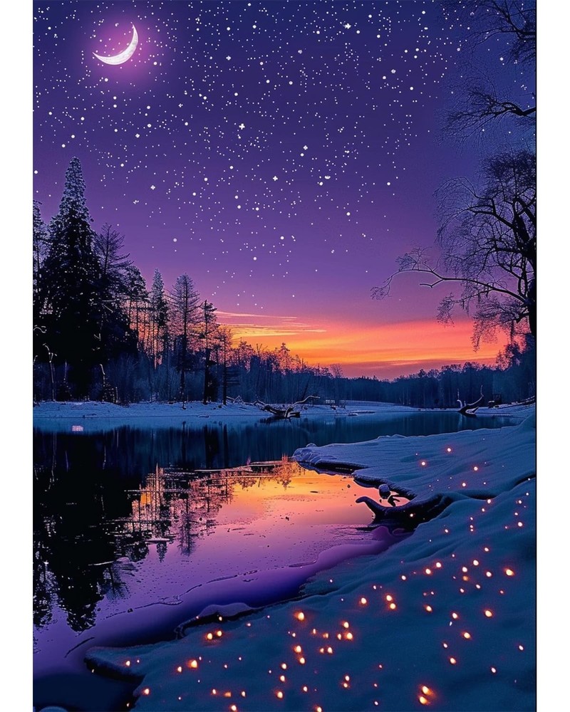 Starry Night Diamond Art Kits for Adults, Stars 5D 16 x 12 x 0.05 Inch USA Stock