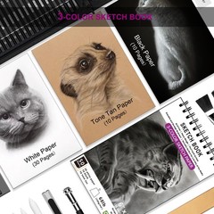 58 PCS Drawing Kit Sketching Pencil Set,Sketch Pencils Art Supplies with 3-Co…
