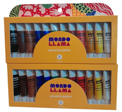 2x Gouache Paint Tubes Mondo Llama 12 count .4 oz Art School Supplies