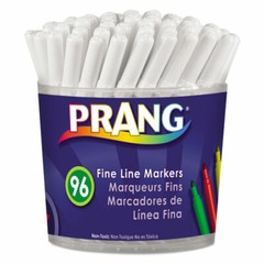 96 Count – Prang Fine Line Markers 12 Assorted Colors – Non-Toxic – Brand New