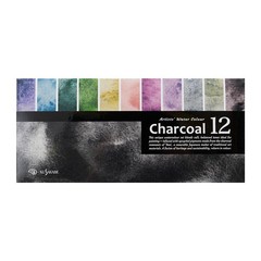 Kusakabe Artist Watercolor 12 Granulating Charcoal Colors 10ml Set Japan NEW