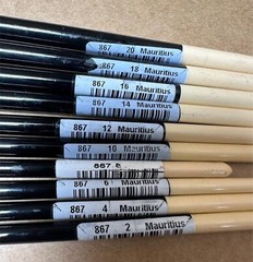 10x Pack Lot Raphael Kevrin Plus Long Handle Filbert Brushes 867 Sizes 2-20