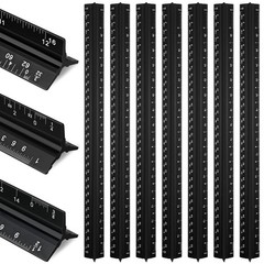 Macarrie 10 Pcs Architectural Scale Triangular Ruler 12″ Architect Black