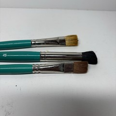 VTG Duncan Ceramic Paint Brushes Lot of 3 BR-532 BR-584 Shader Mother Of Pearl