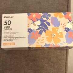 Grabie Premium 50 Water Colors 50-Color Watercolor Paint Set, Multicolor