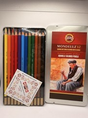 KOH-I-Noor Mondeluz Aquarelle Watercolor 12 Count (Pack of 1), Multicolor
