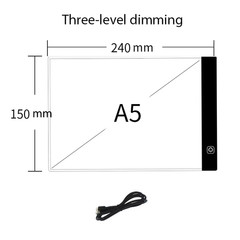 A5 Led Drawing Copy Pad 3 Level Dimmable Board Table Painting Educational Toys