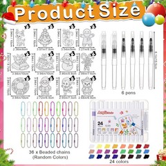 102 Pcs Magic Foam Texture Painting Kit 36 Puffy Paper 24 Markers 36 Bead Chains
