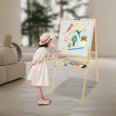 Art Easel, Easel For Kids, Adjustable Height With Magnetic Dark Green Board New
