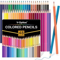 48 Colored Pencils Set Pre Sharpened Art Drawing Sketching Coloring Supplies