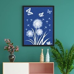 Sun Print Paper Kit Cyanotype Paper, 24 Sheets Papers with 1 White