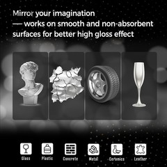 3Pcs Chrome Paint Markers, Silver Permanent Mirror Liquid Chrome Pens for Plasti
