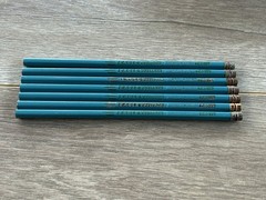 Lot Of 7 Eagle Verithin Colored Pencils 740 1/2 Sky Blue Vintage Art USA New