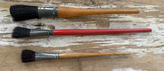 Vintage paint brushes artist sign house painter Dupont Luco Eagle Dean 1950’s