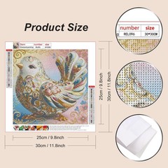 Bird Diamond Painting Kits for Adults, Round Gem Art Kits for Beginner, 5D DIY X