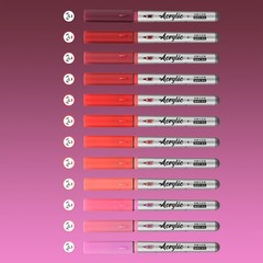 Red Acrylic Paint Pens,12 Color Paint Pen Markers,Brush Tip Paint Pens for Ro…