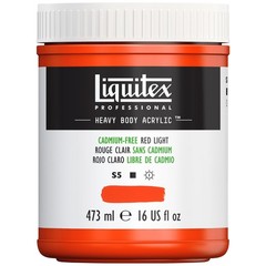 Heavy Body Acrylic Paint 16 Fl Oz Cadmium Free Rich Color High Viscosity Red