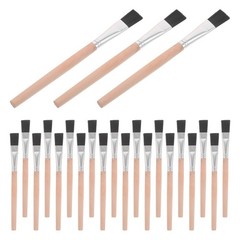 30 Pcs Flat Paint Brushes with Wood Handle Nylon Bristles for Painting Crafts