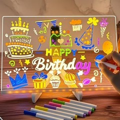 LED Drawing Board, Doodle Glow Drawing Board, LED Note Board with Colors