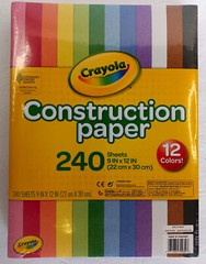 Construction Paper Crayola Super Pack 12 Colors 240 Sheets 9″ x 12″ Sealed