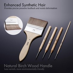 ARTIFY 30 Pieces Professional Paint Brush Set – Expert Series Synthetic Nylon…