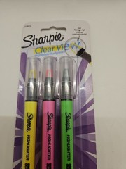 Sharpie Clearview Pen-Style Highlighter, Assorted Color, Chisel Tip, Two Packs