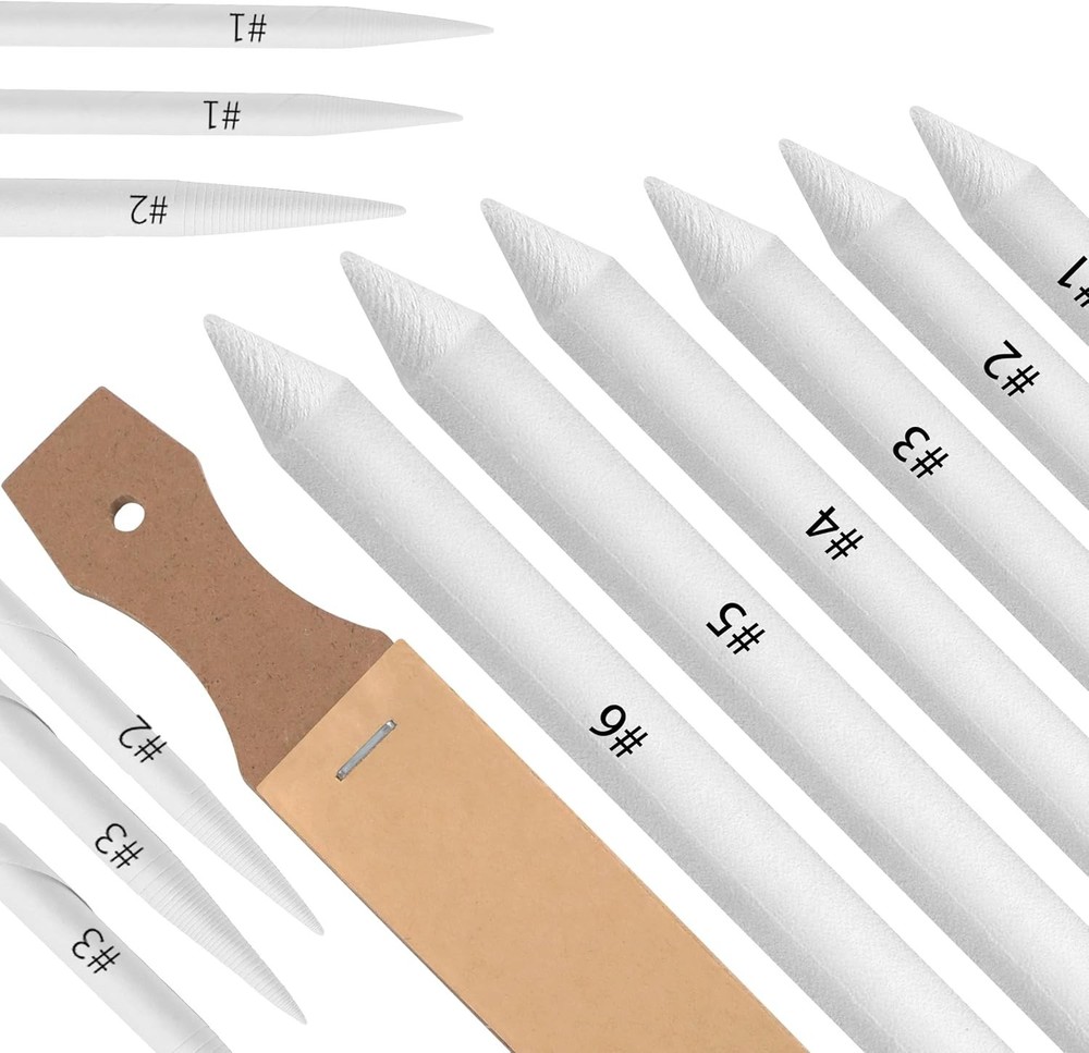 Jeimier 12 Pcs Blending Stumps for Drawing, Tortillions Blending Sticks
