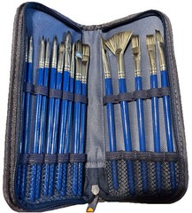 Rosmax Life Paint Brush Set Acrylic Oil Watercolor 15 Nylon Brushes Artist Kit