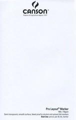 Canson Artist Series Pro Layout Marker Pad, 14” x 17”, Fold-Over Cover, 50