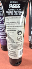 Liquitex Basics Acrylic Paint Lot of 8 Grey Purple Yellow Black Orange Blue