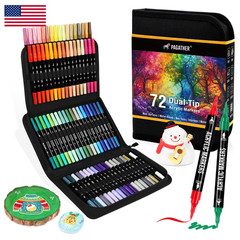 Pagather 72 Colors Acrylic Paint Markers Dual Tip Fine Tip And Brush Tip Pens