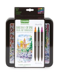 Crayola Signature Brush & Detail Dual Ended Markers Set 16 Pack Set Assorted