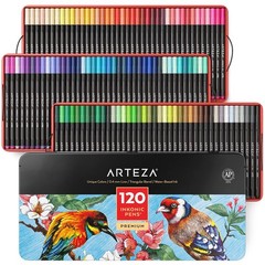 Inkonic Fineliner Pens, Set of 120, 0.4 mm Fine Tip Markers for Drawing, Jour…