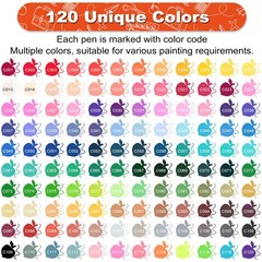 Create Stunning Artwork – 120 Dual Tip Brush Pens for Artists
