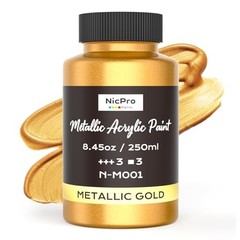 8.45oz Gold Leaf Acrylic Paint – Fast-Drying, Multi-Surface & Fade Resistant