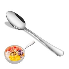 Dinner Spoon Set,8-Piece 7.3 Inch Soup Spoons,Premium Food 8-Piece(Silver)