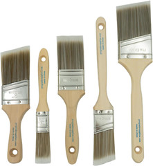 , Paint Brushes, 5-Piece, Paint Brush Set: Flat & Angle Brushes for Latex and Oi