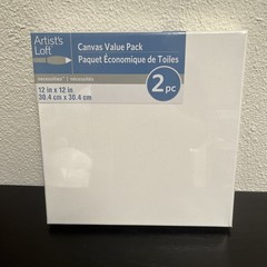 (2) Pack Artist’s Loft 12 x 12″ Square Stretched Canvas BRAND NEW Sealed