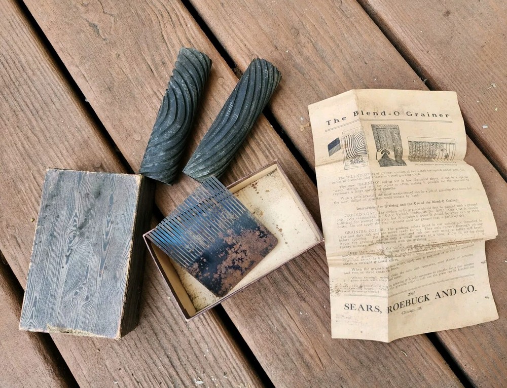 Vintage Blend-O Wooden Grainers Art Tool Sears and Roebuck