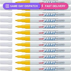 Uni-Paint 63705 PX-21 Oil-Based Paint Marker, Fine Point, Yellow 12-Count