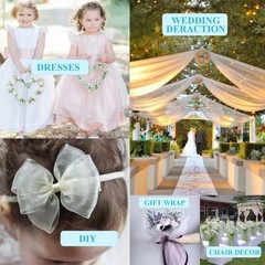 Hunter Green Tulle Crystal Organza Fabric Rolls 12 12 Inches,